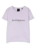 Givenchy Kids cotton logo-printT-shirt - Purple