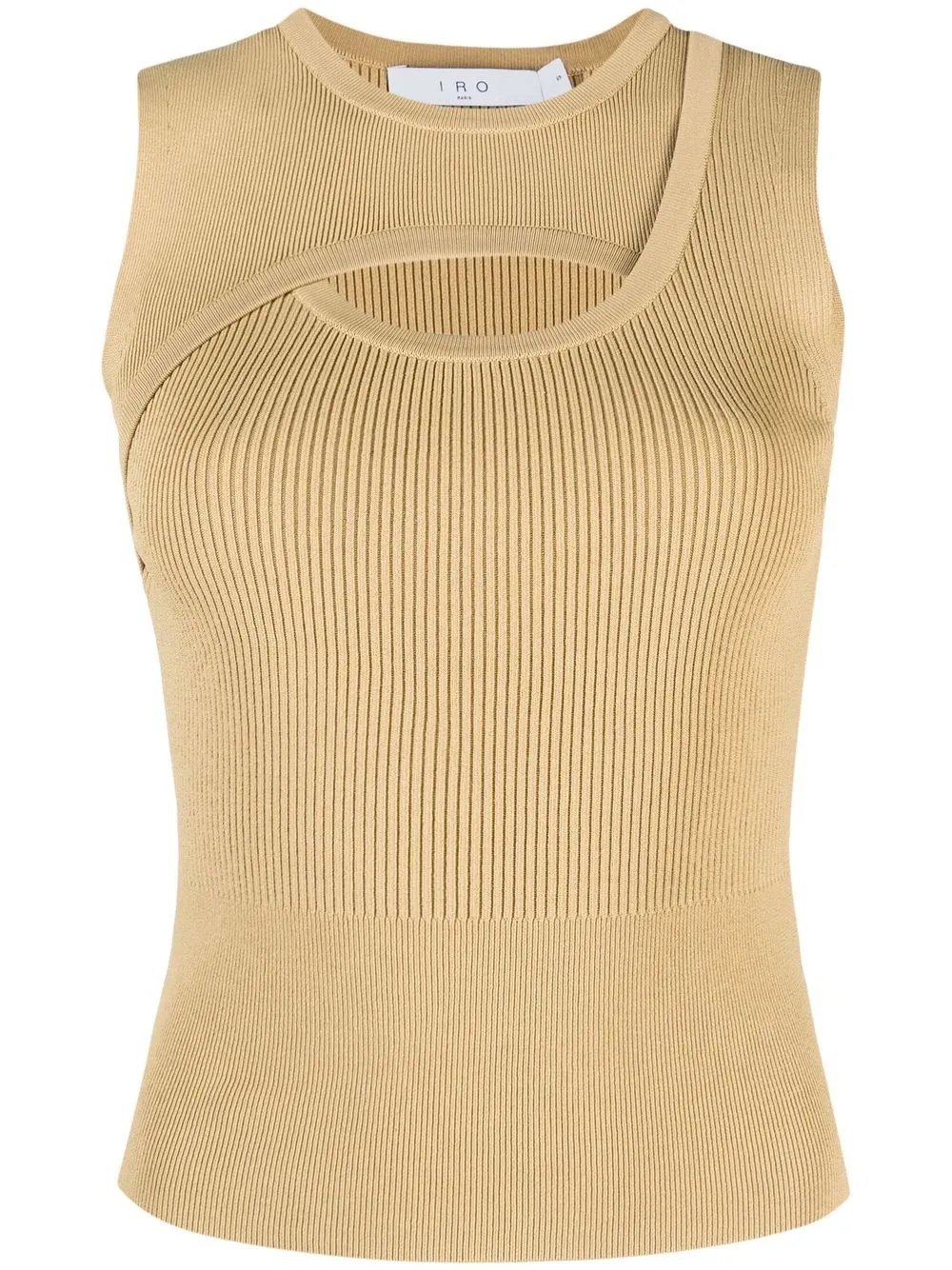 

IRO cut out ribbed knit top - Neutrals