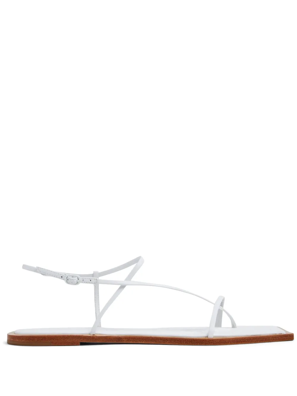 Studio Amelia Strappy Leather Sandals In Weiss