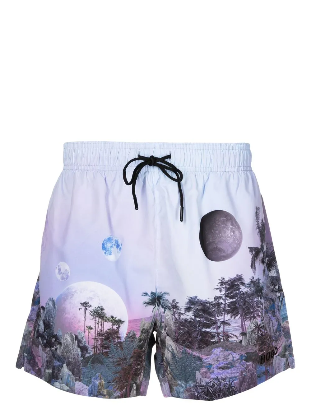 

BOSS Sunchi graphic-print swim trunks - Purple