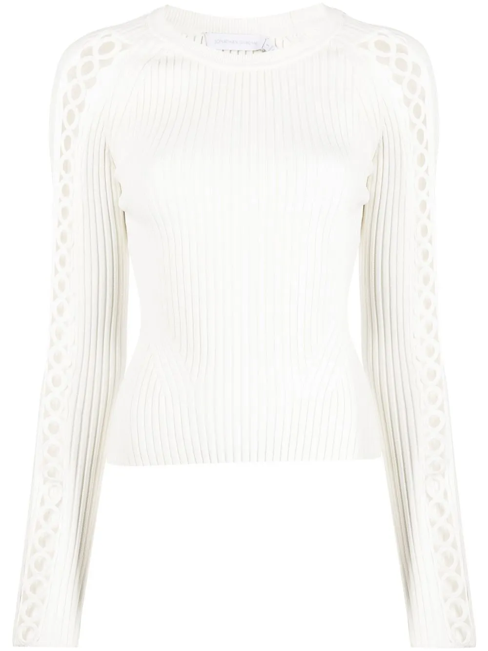 

Simkhai ribbed-knit cut-out jumper - White