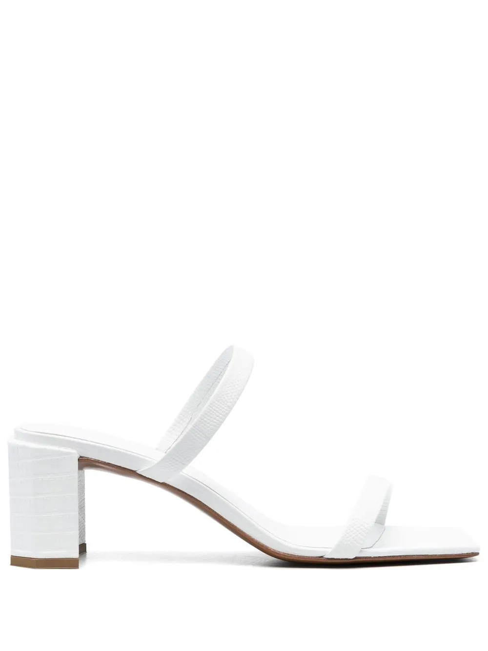 

BY FAR Tanya 70mm leather mules - White