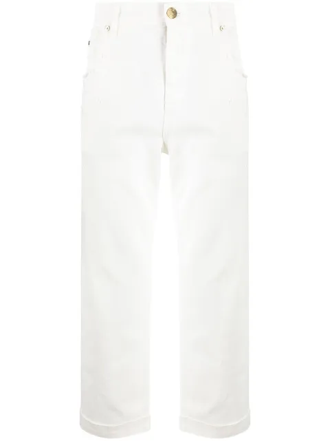 ETRO tonal-embroidered cotton trousers