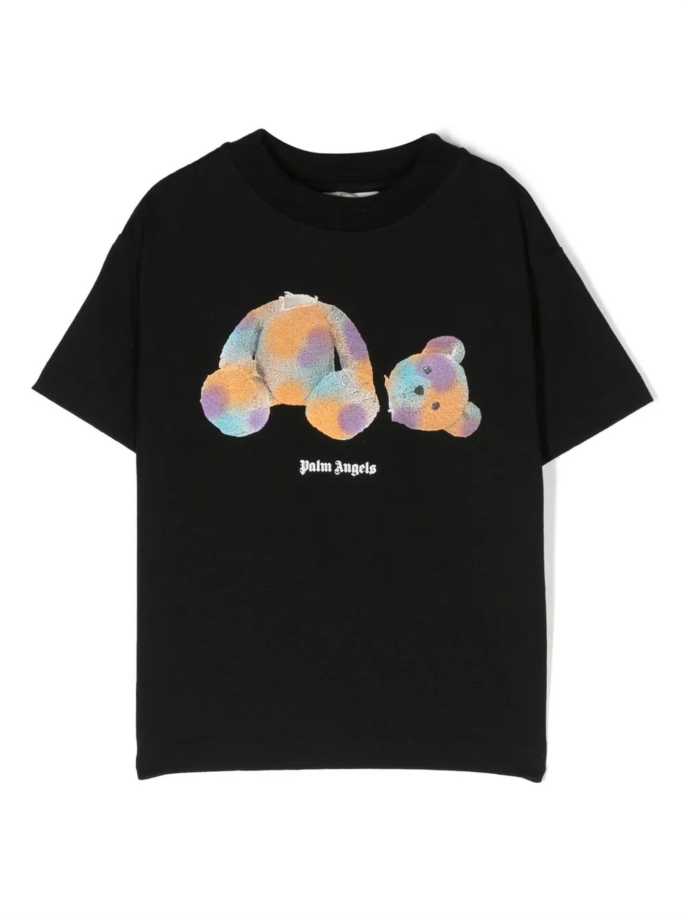 

Palm Angels Kids Teddy Bear-print T-shirt - Black