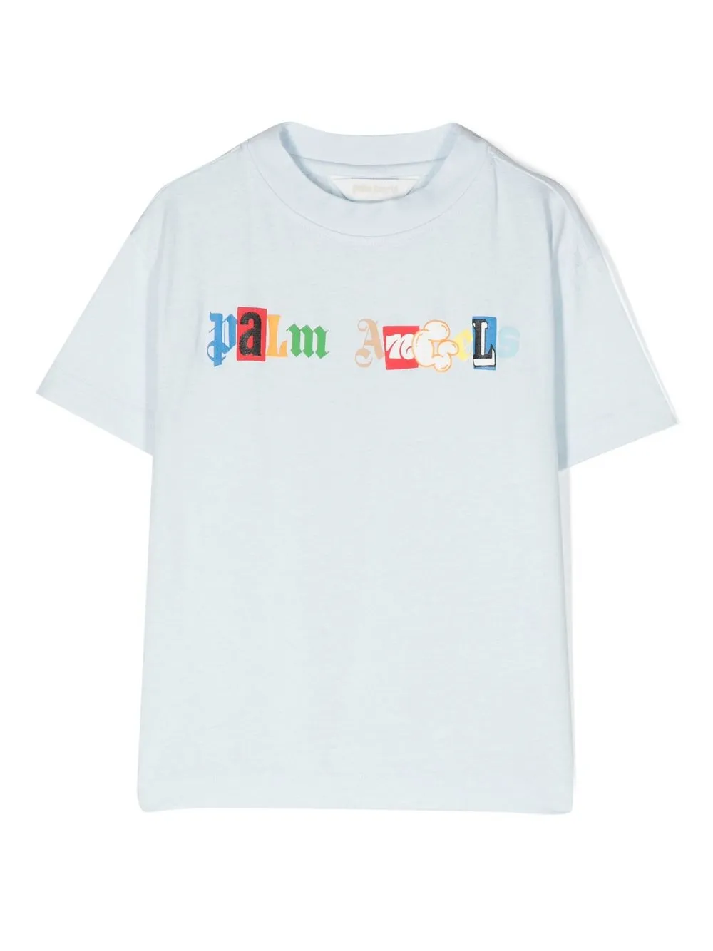 

Palm Angels Kids patchwork logo-print cotton T-shirt - Blue