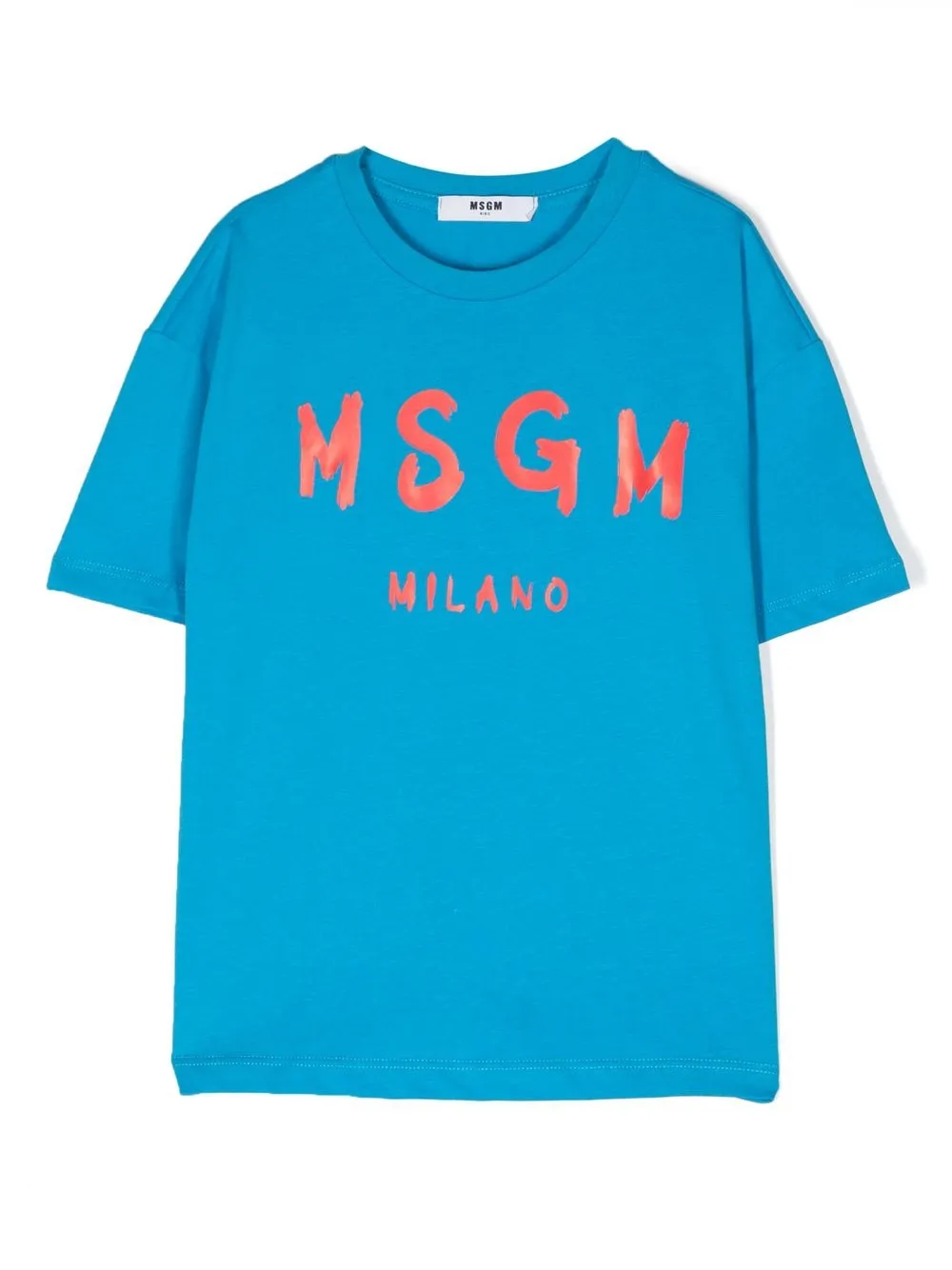 

MSGM Kids logo-print short-sleeve T-shirt - Blue