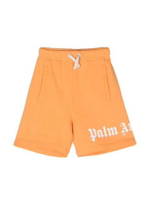 Palm Angels Kids logo-print drawstring shorts