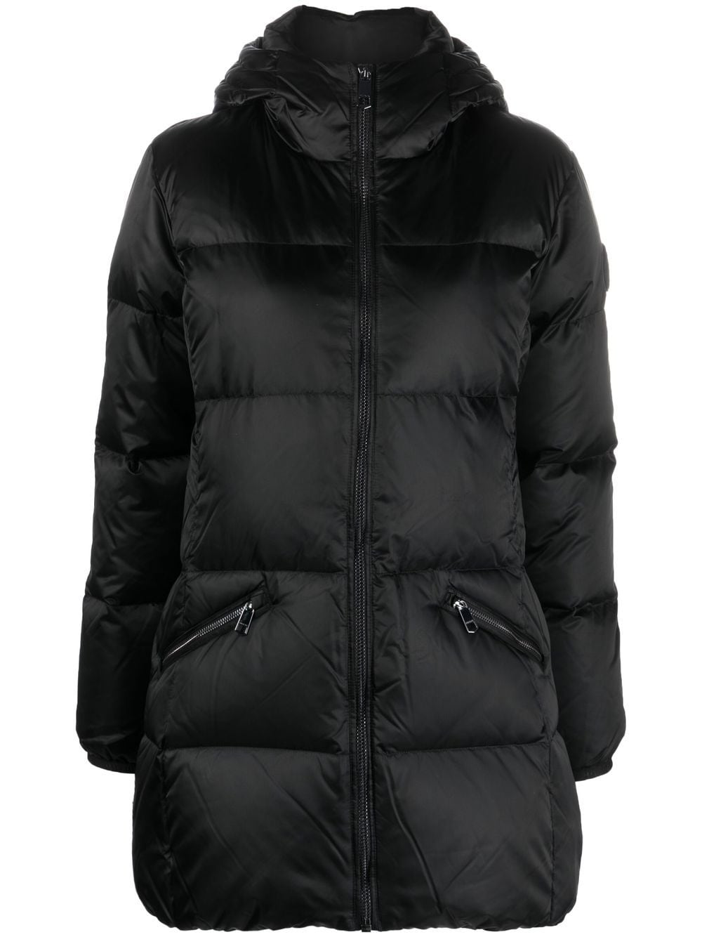 Tommy Hilfiger Zip-up Hooded Puffer Jacket In Black