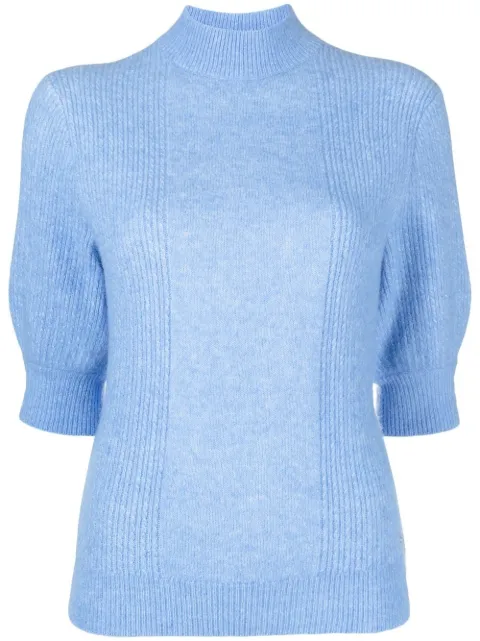 Tommy Hilfiger high-neck cropped-sleeve jumper