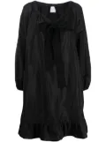 Patou puff-sleeve ruffle-hem minidress - Black