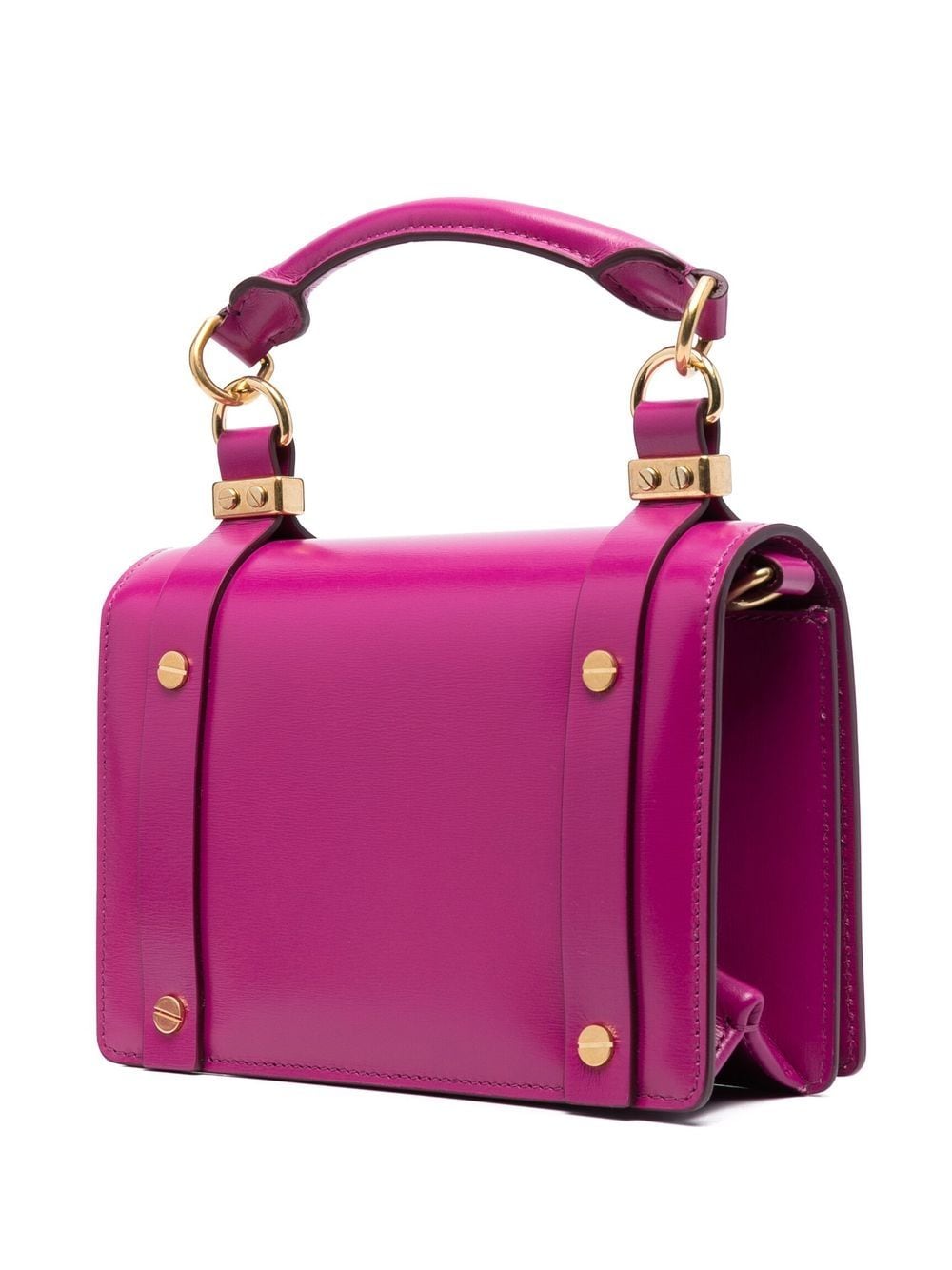 Shop Chloé Ora Leather Handbag In Purple