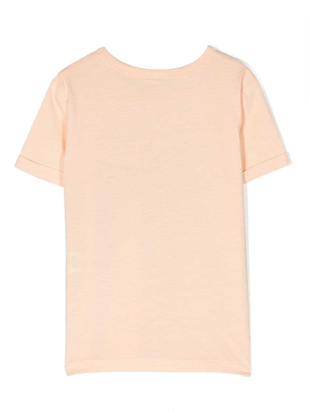 Shop Stella Mccartney Logo-print Short-sleeved T-shirt In Neutrals