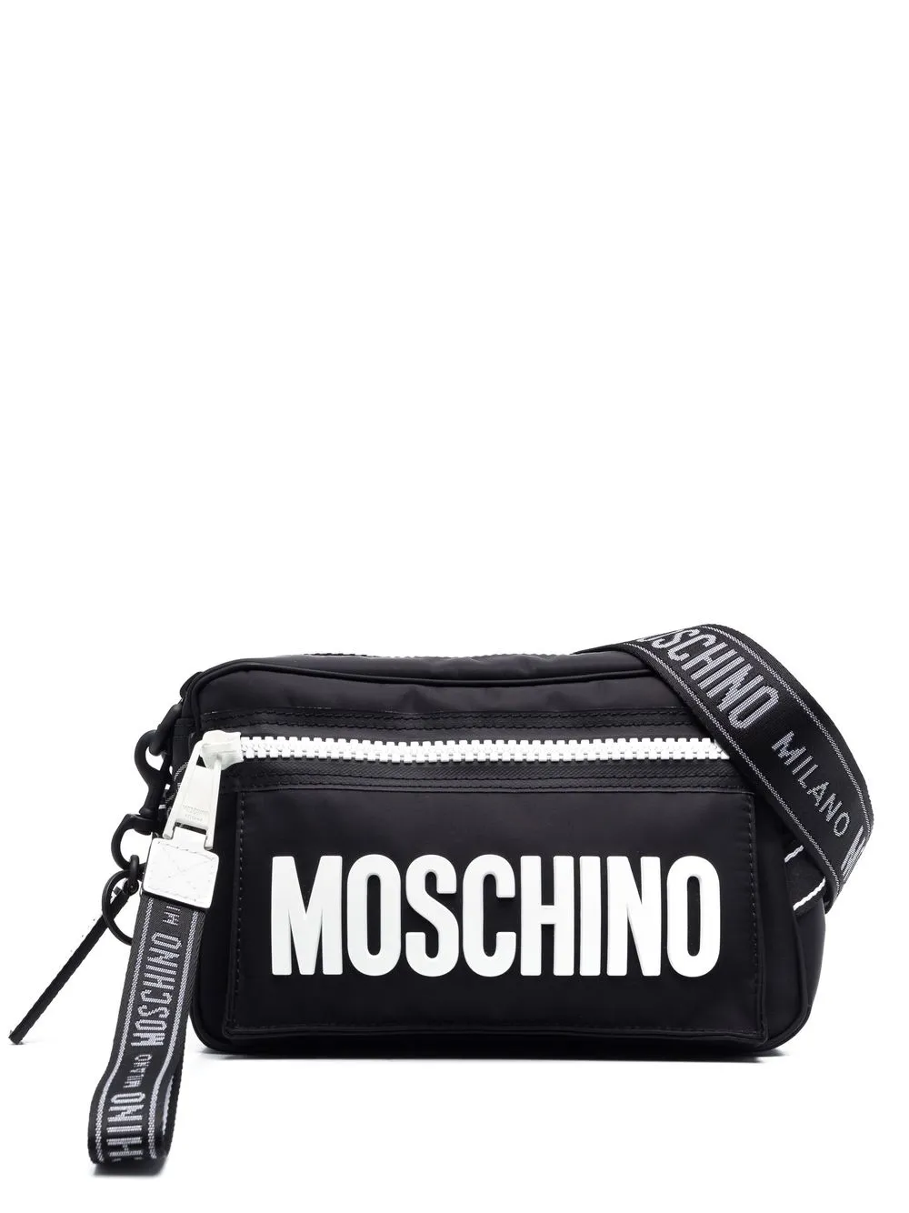 

Moschino logo zipped belt bag - Black