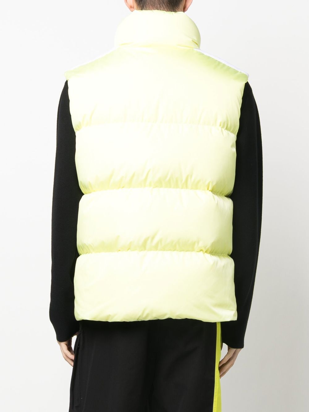 Shop Palm Angels Zip-fastening Padded Jacket In Yellow