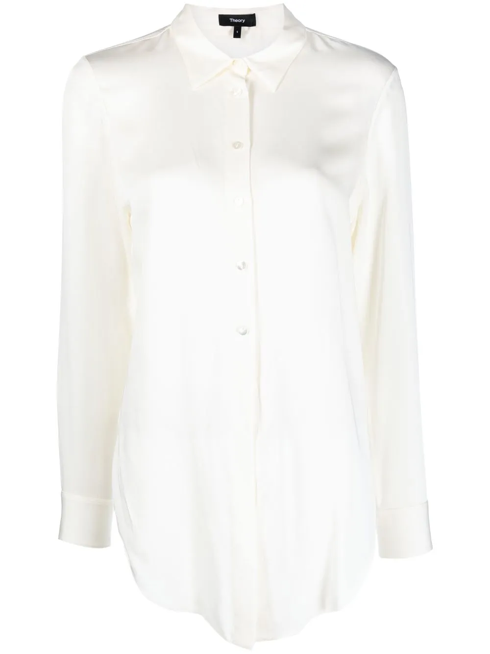 

Theory long-sleeved silk shirt - White