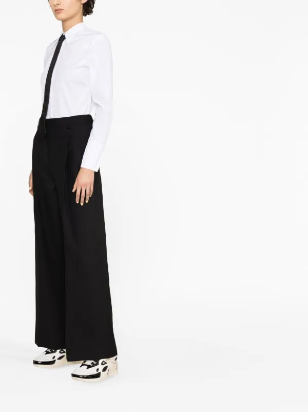 Burberry high-waisted wide-leg Trousers | Black | FARFETCH