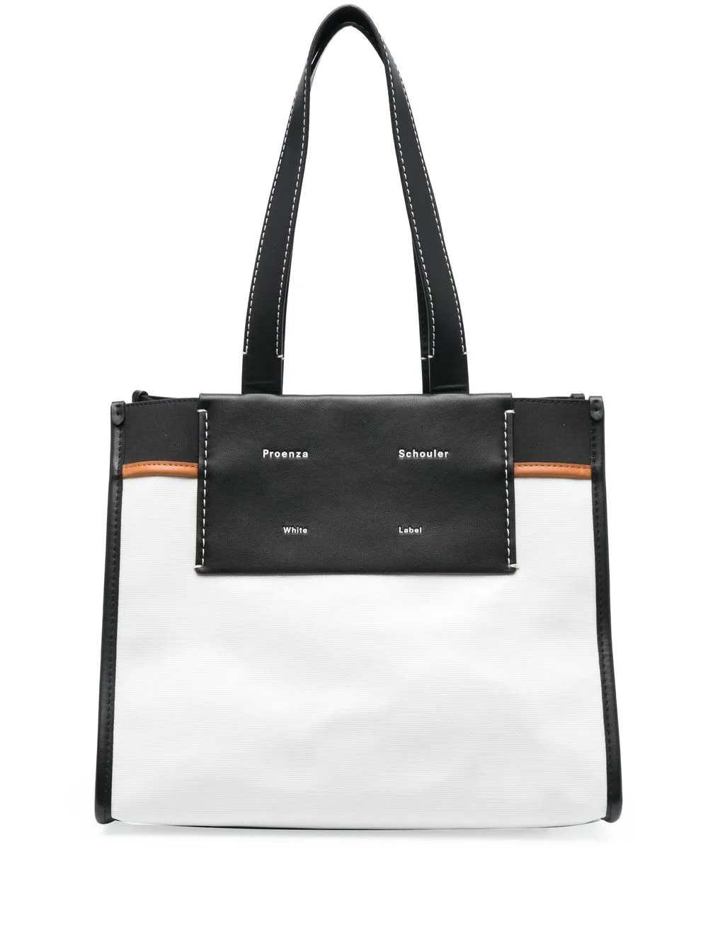 

Proenza Schouler White Label logo-print leather tote bag