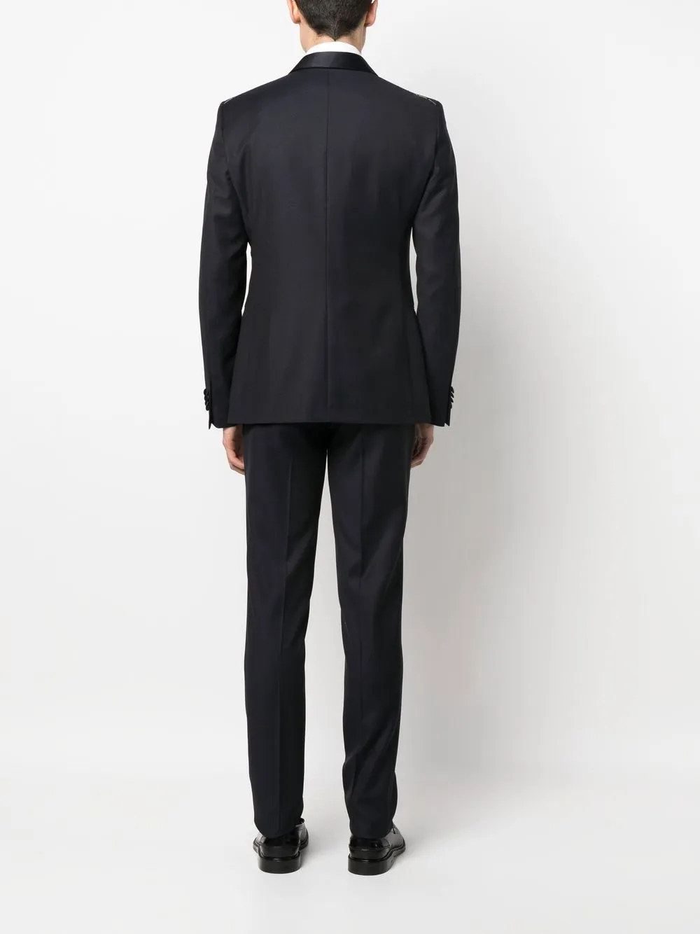 Corneliani Virgin-wool Slim-cut Dinner Suit In Blue