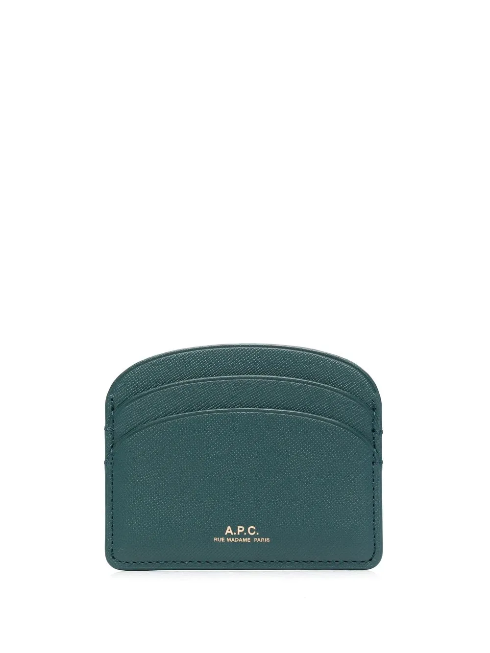 

A.P.C. Demi-Lune leather cardholder - Green