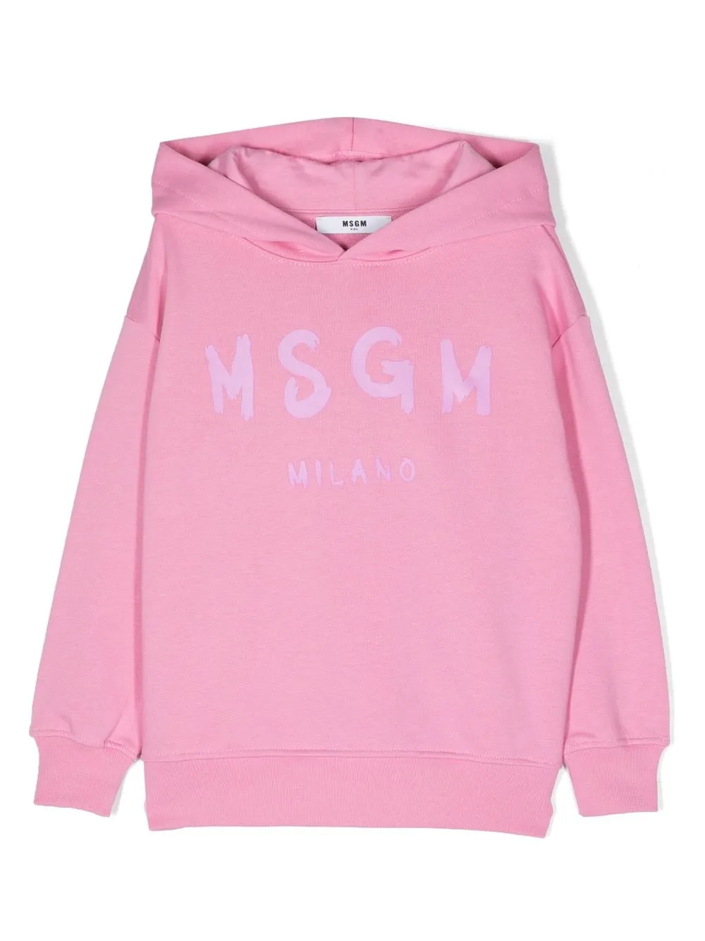 

MSGM Kids cotton logo-print hoodie - Pink