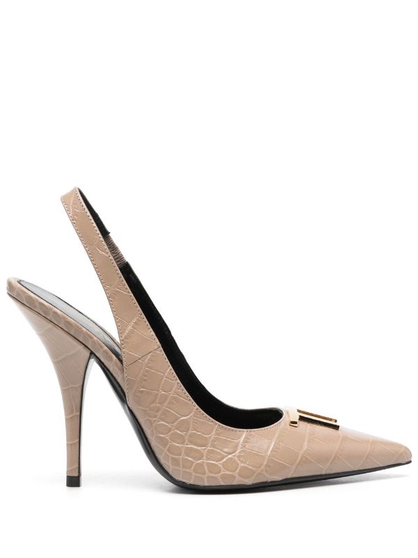 TOM FORD logo-plaque pointed-toe Pumps - Farfetch