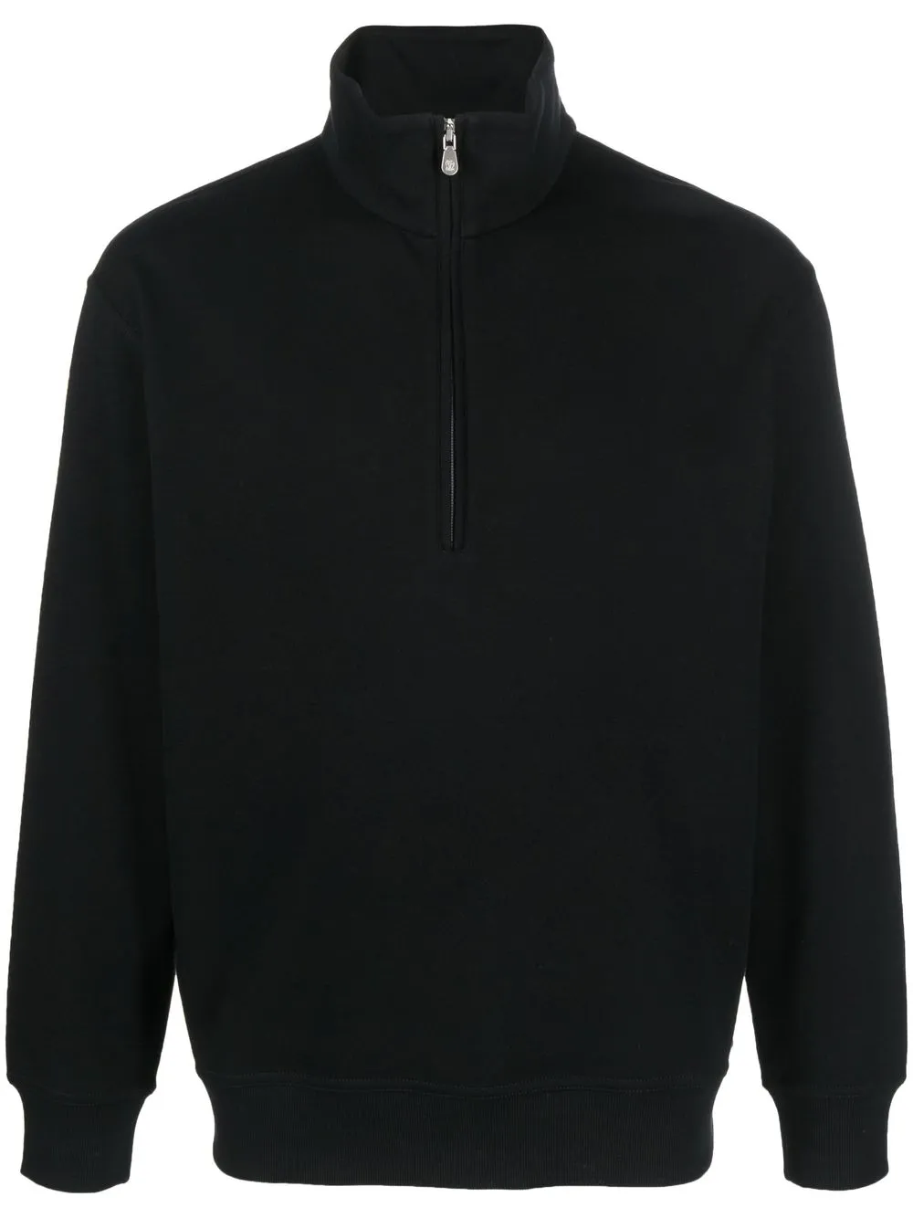 

Brunello Cucinelli short-zip cotton sweatshirt - Black