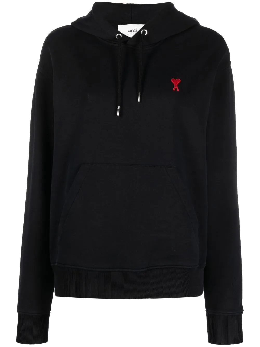 

AMI Paris Ami de Coeur organic-cotton hoodie - Black
