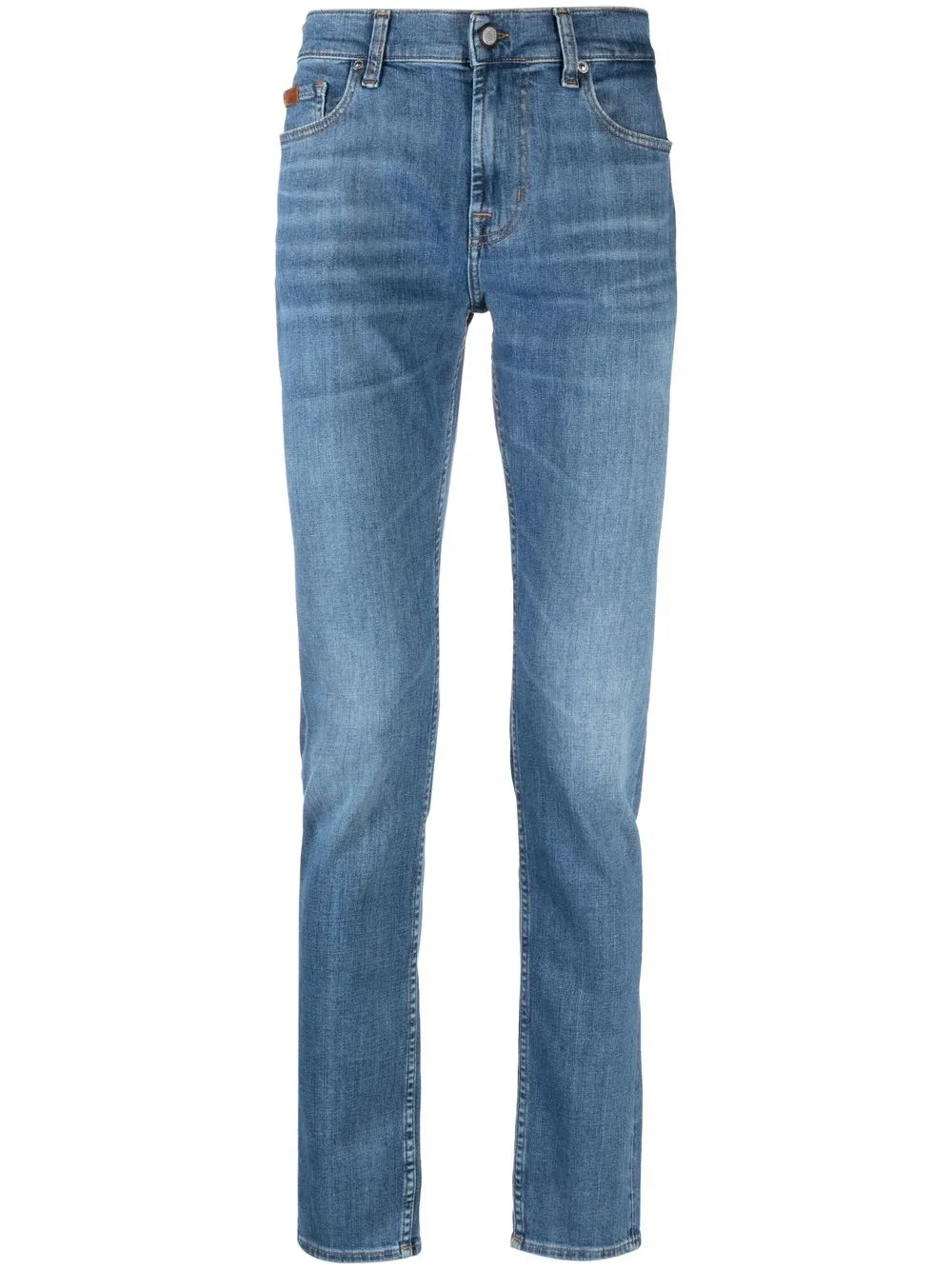 

7 For All Mankind jeans rectos con tiro bajo - Azul