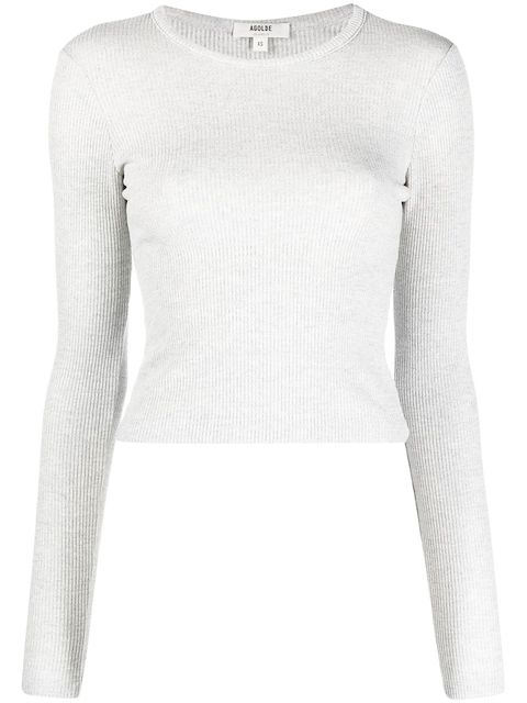 AGOLDE crew-neck rib-knit jumper