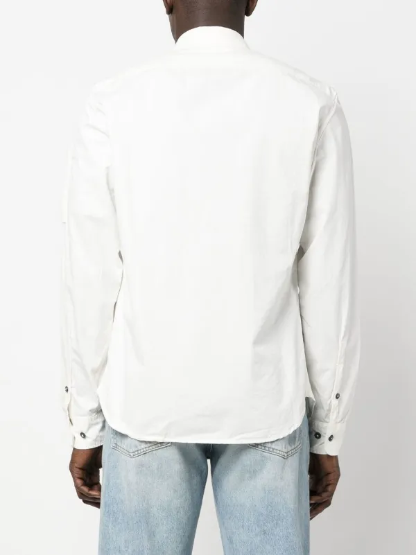 幸せなふたりに贈る結婚祝い C.P. Company logo-patch Sleeve Detail Shirt | White | FARFETCH トップス