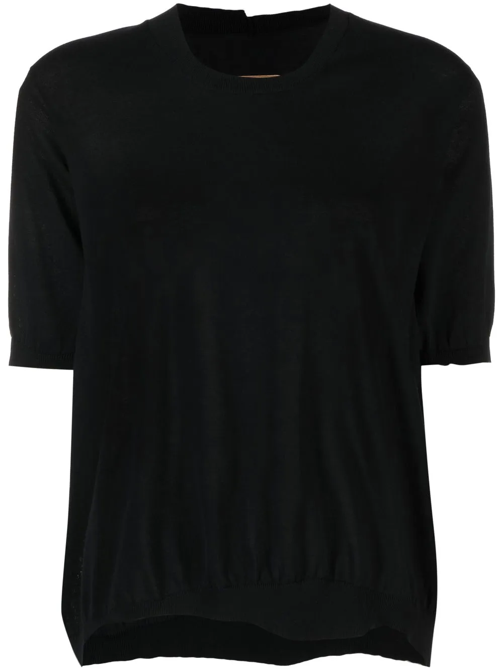 

Uma Wang fine-knit cotton-blend T-Shirt - Black