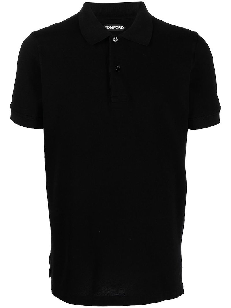 TOM FORD short-sleeved cotton polo shirt black | MODES