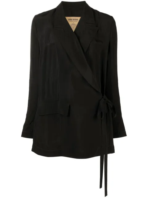Uma Wang peak-lapels tie-waist blazer 