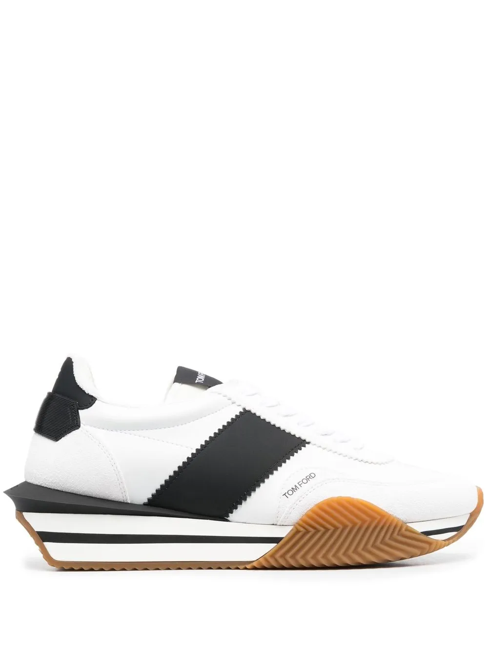 

TOM FORD logo-patch lace-up sneakers - White