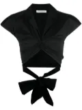 Philosophy Di Lorenzo Serafini cropped taffeta blouse - Black