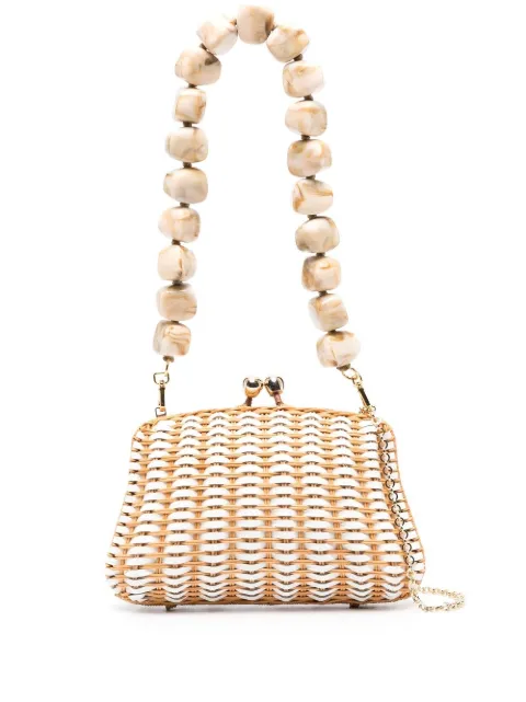 SERPUI bolsa de hombro estilo cesta con cuentas
