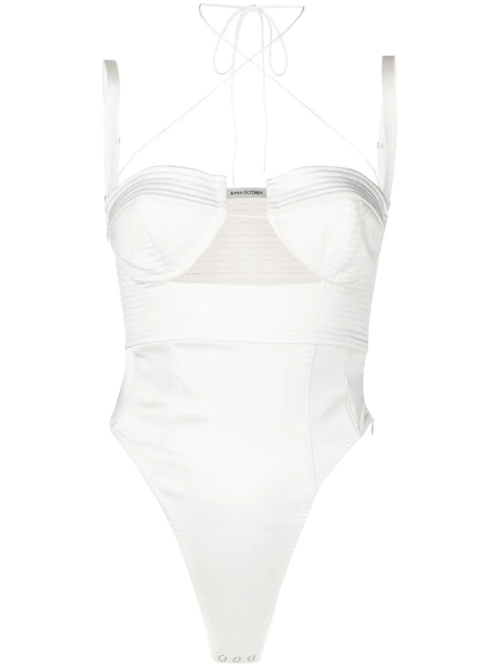 

Anna October body con cuello halter - Blanco