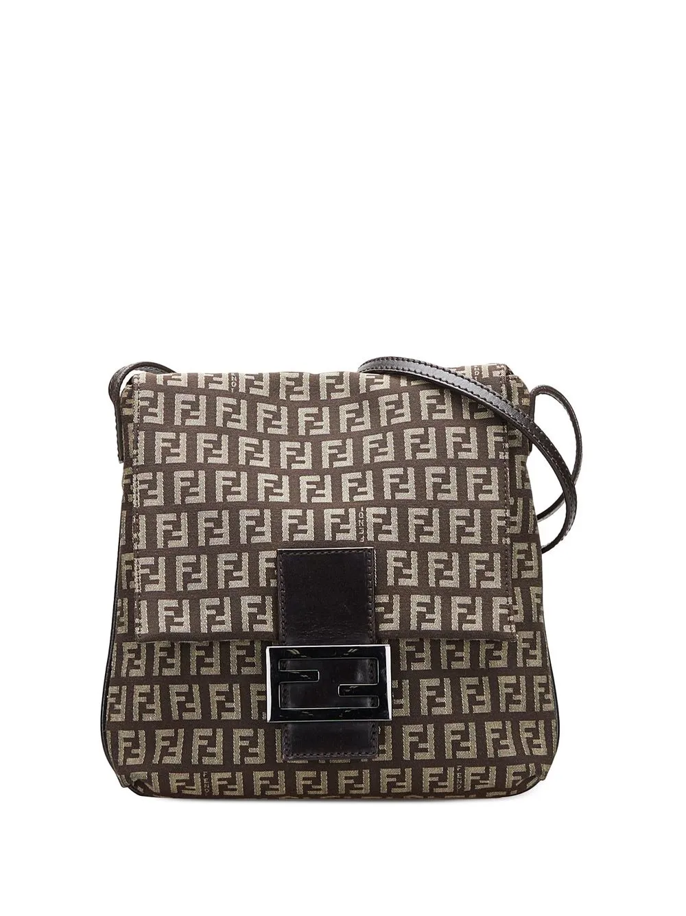 

Fendi Pre-Owned Zucchino flap crossbody bag - Brown