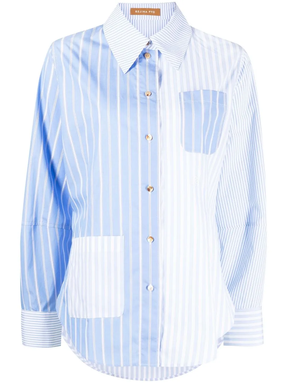 

Rejina Pyo long-sleeve striped shirt - Blue