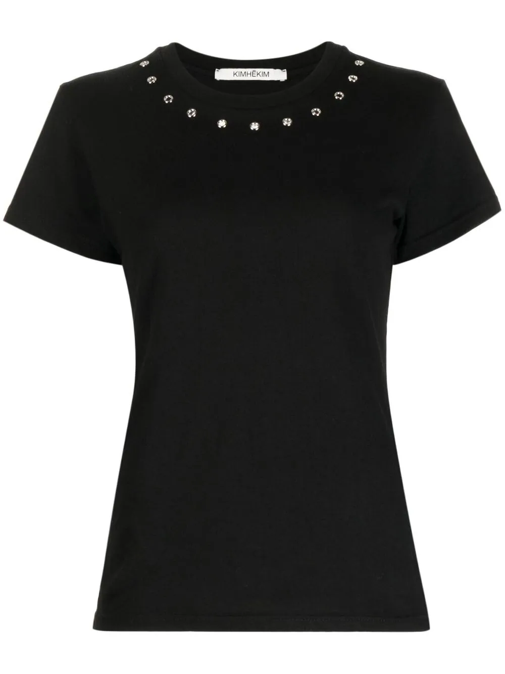 

Kimhekim eyelet-detail neckline T-shirt - Black