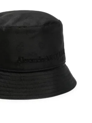 ハット ALEXANDER MCQUEEN Woman Hat Black 8268253E19Q 1000 Wide-Brimmed Hat In Natural/Wite - ALEXANDER MCQUEEN