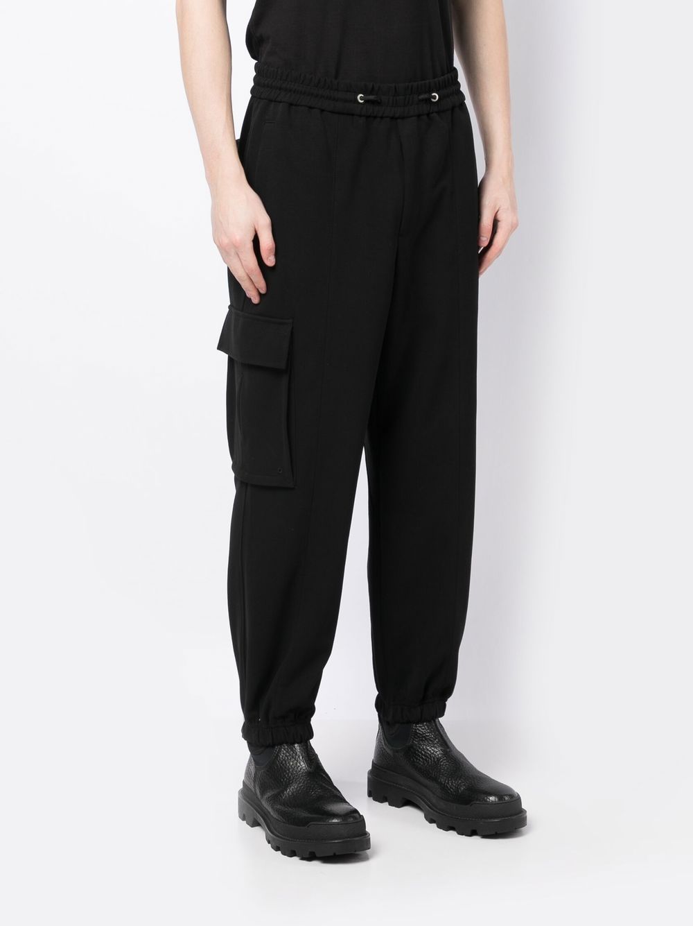 Shop Zzero By Songzio Cargo-style Track Pants In Black