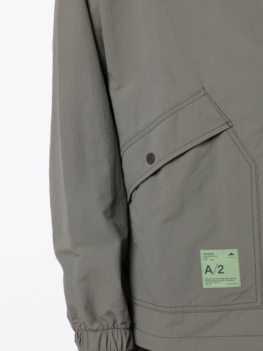 Shop Chocoolate Lightweight Hooded Jacket In Grey