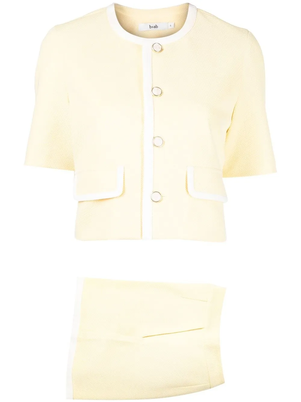 

b+ab short-sleeved cropped co-ord - Yellow