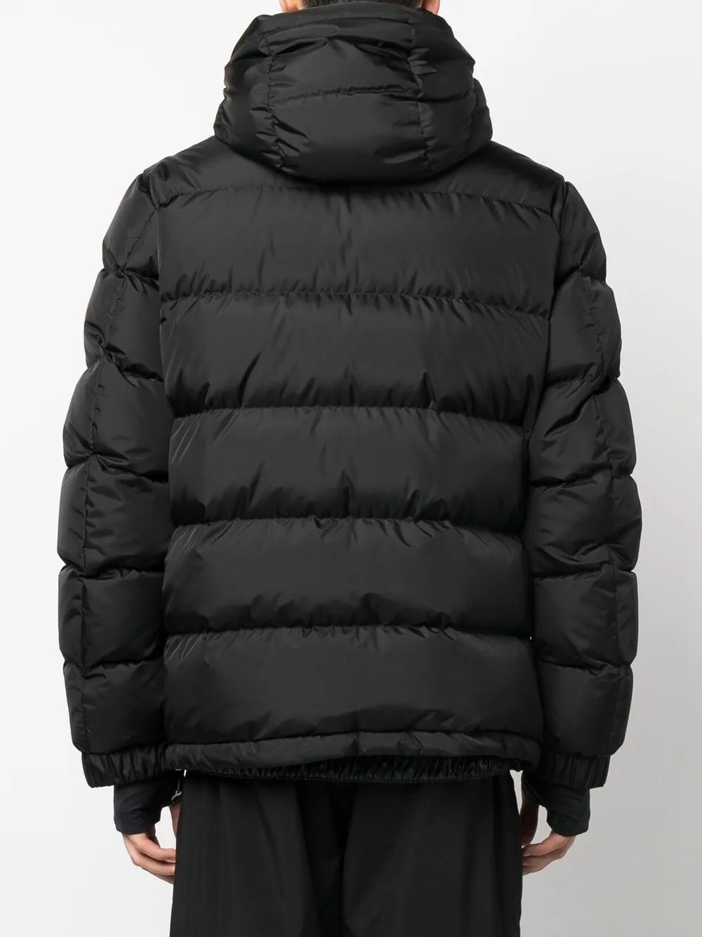 Moncler Isorno Logo Down Jacket In Black