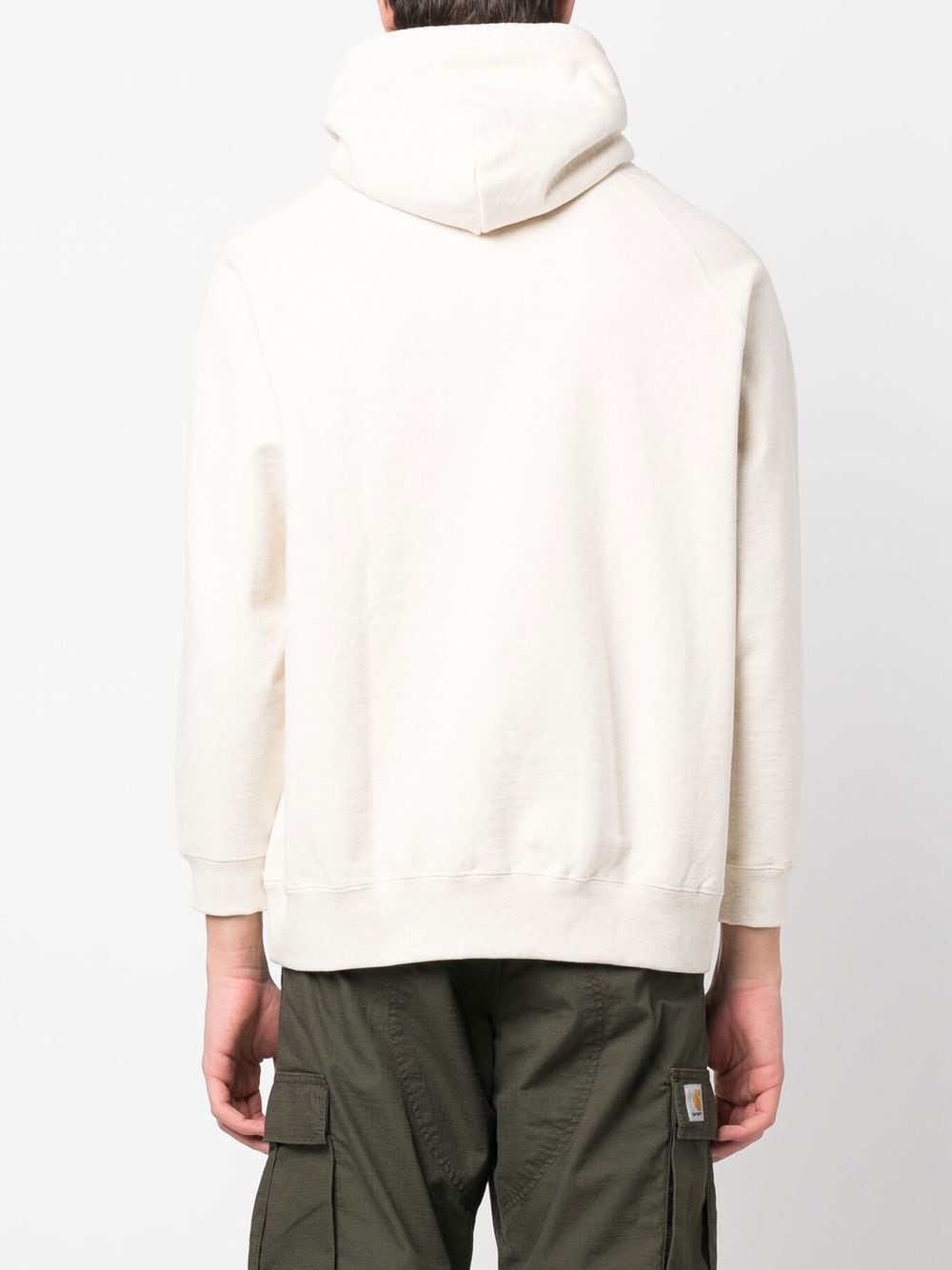 Shop Snow Peak Logo-embroidered Cotton Hoodie In Neutrals