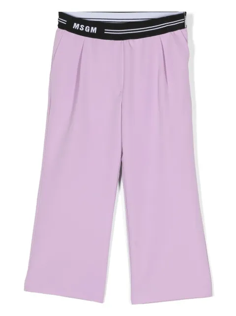 MSGM Kids logo-waistband track pants