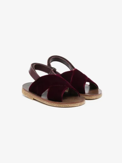 Pèpè velvet open-toe sandals