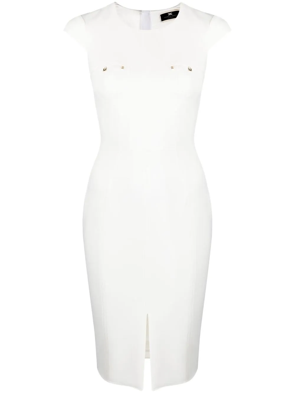 

Elisabetta Franchi slit-detail cap-sleeve dress - White