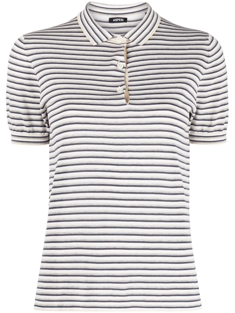 

ASPESI striped polo top - Neutrals